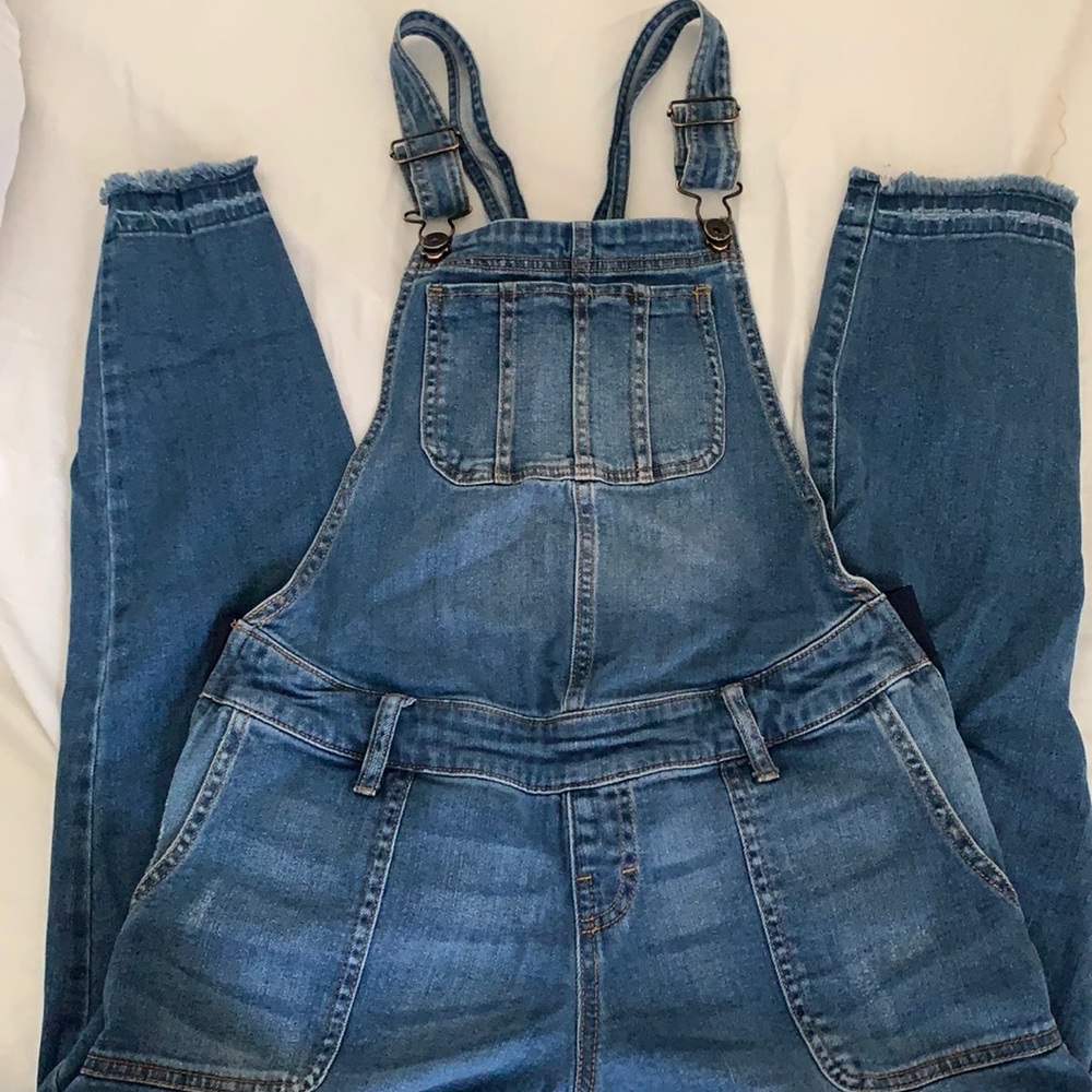 Indigo Blue Maternity side-panel Overalls